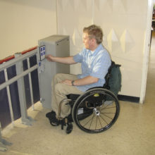 Turning Inclined Platform Wheelchair Lift 2